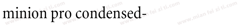 minion pro condensed字体转换